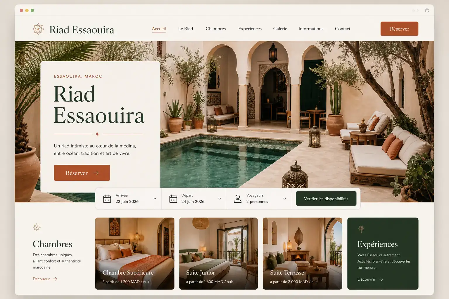 website creation in Morocco for an offer catalogue in Rabat